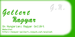gellert magyar business card