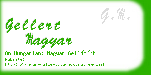 gellert magyar business card